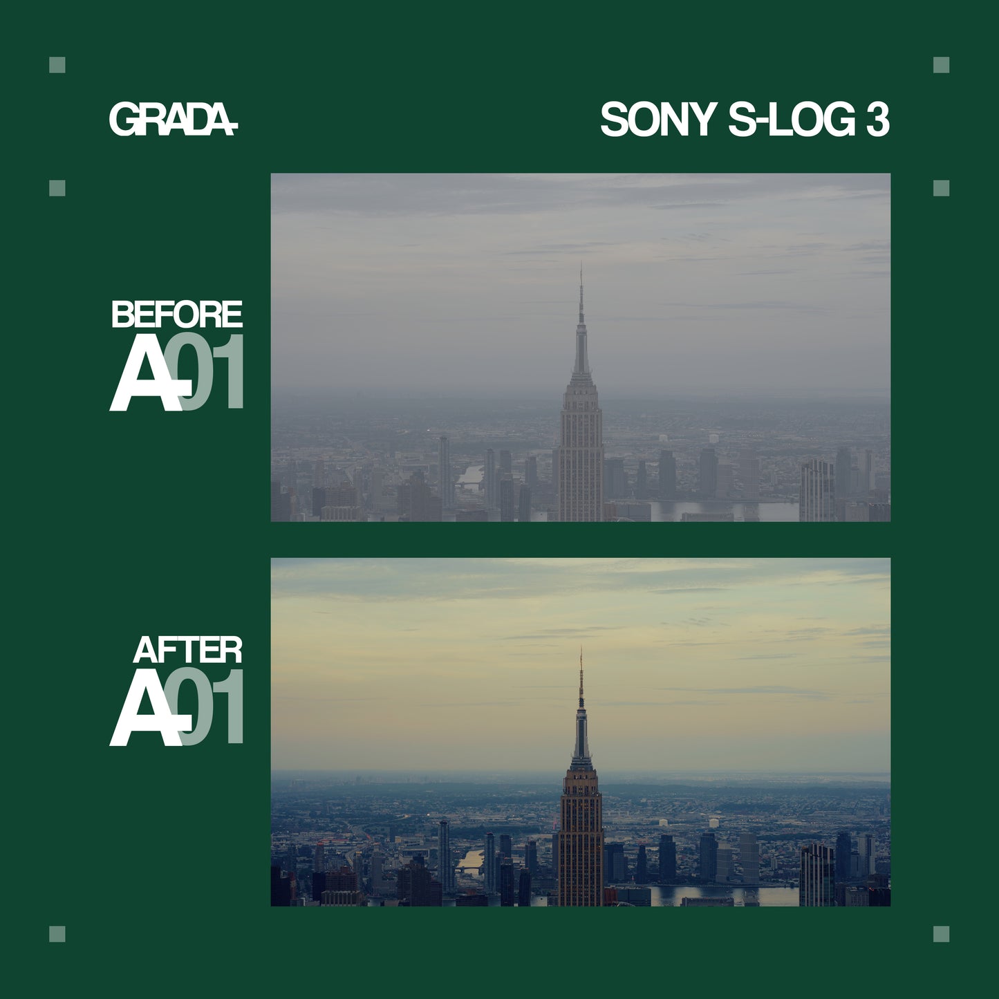 GRADA A01 LUT - SONY S-LOG3