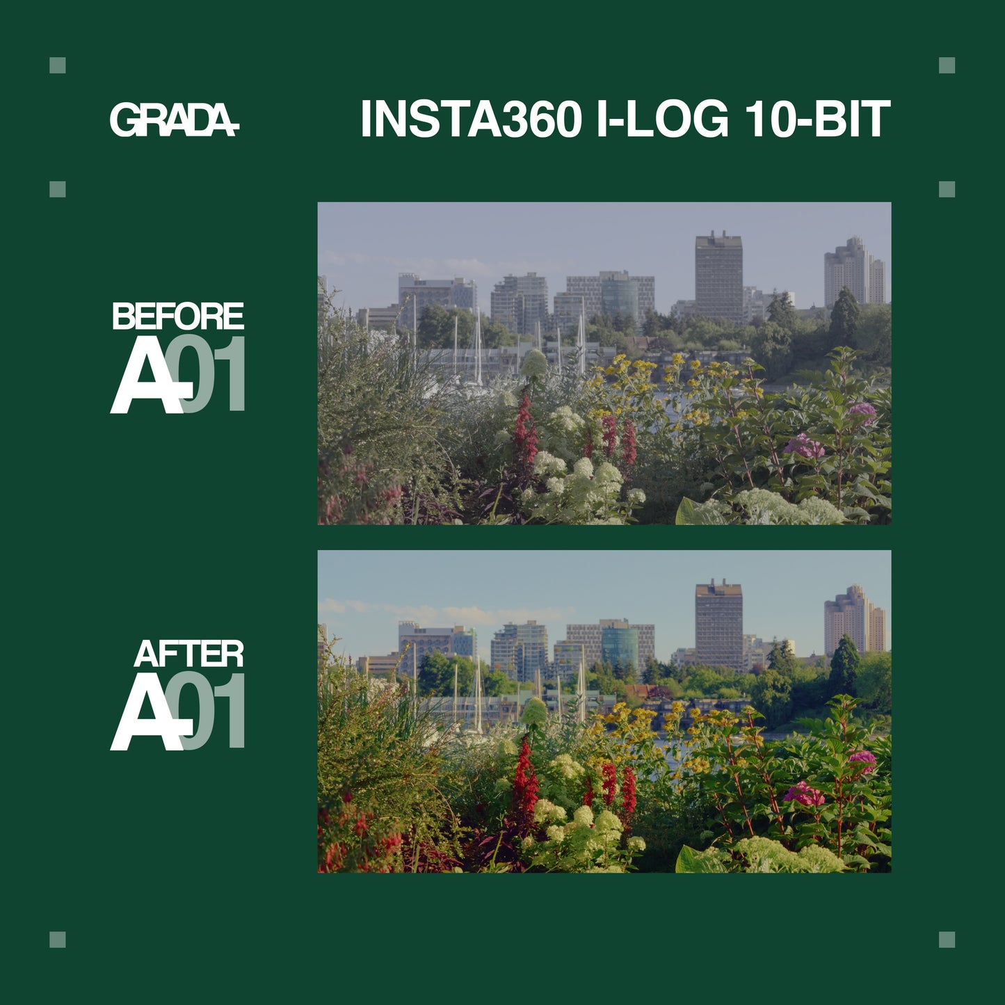 GRADA A01 LUT - INSTA360 I-LOG 10-BIT