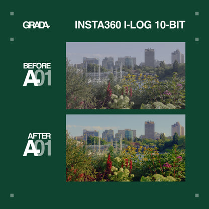 GRADA A01 LUT - INSTA360 I-LOG 10-BIT